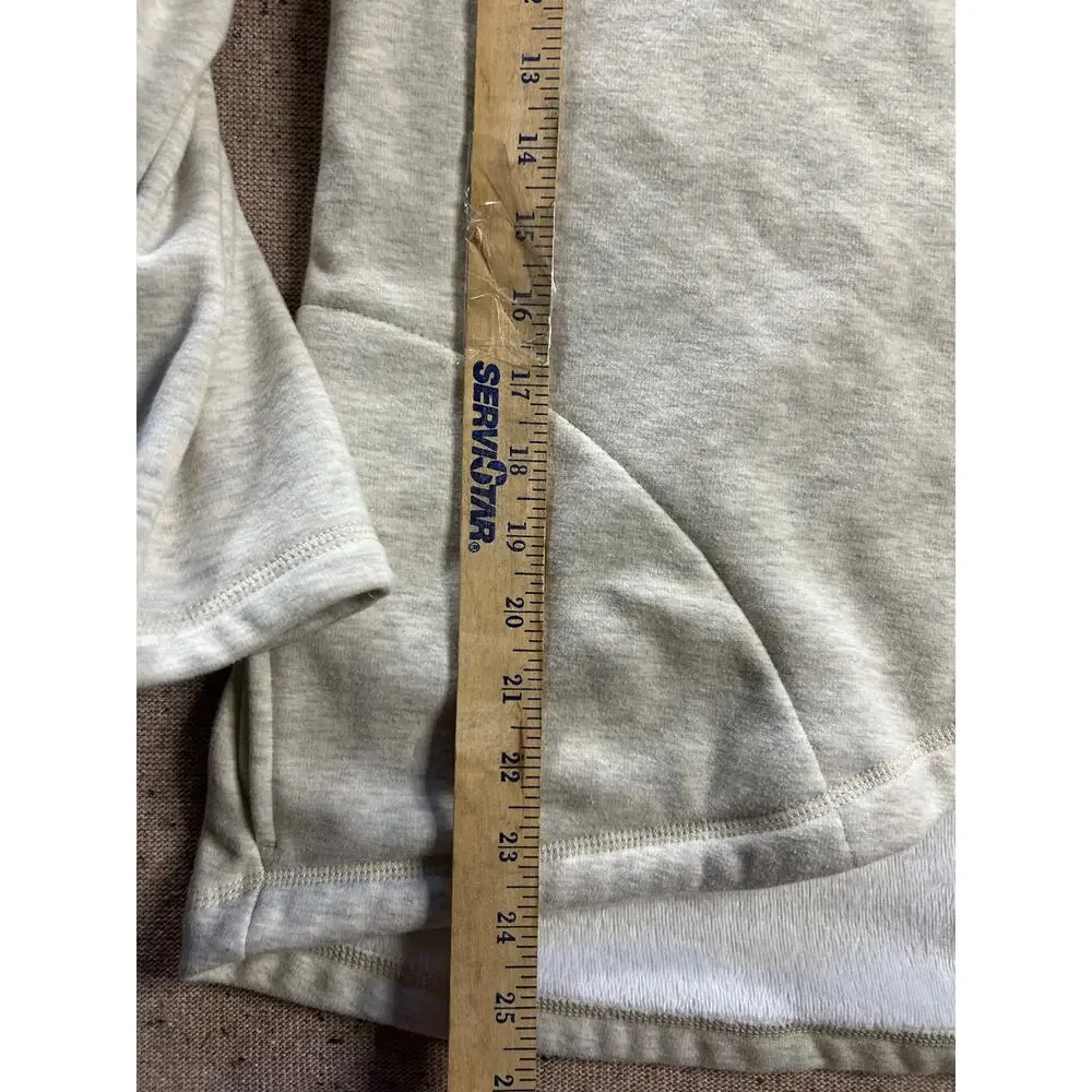 Earth Yoga Gray Asymmetrical Zip Mock Neck Sweatshirt XL